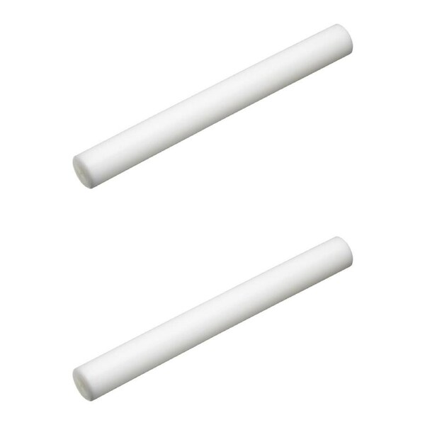 2x Mastercraft Non-Stick 32cm Plastic Fondant Rolling Pin Cooking/Baking WHT
