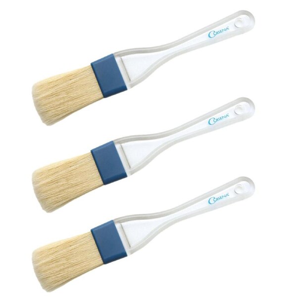 3x Cuisena 2.5cm Plastic Pastry Food Basting Brush Kitchen Cooking Utensil Blue