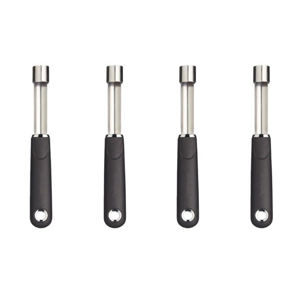 4x Mastercraft 19cm Soft Grip Nylon/Stainless Steel Apple/Pear Corer/Pitter