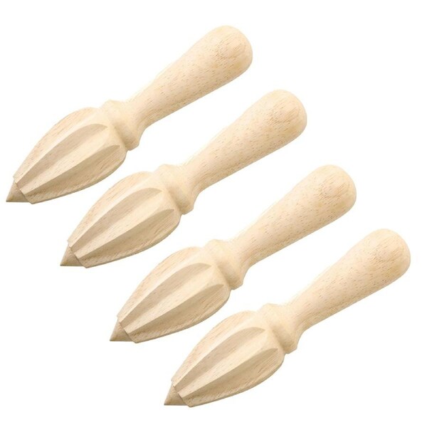 4x Cuisena Manual Wood Citrus Juicer/Reamer Kitchen Fruit Lemon Extractor Cream