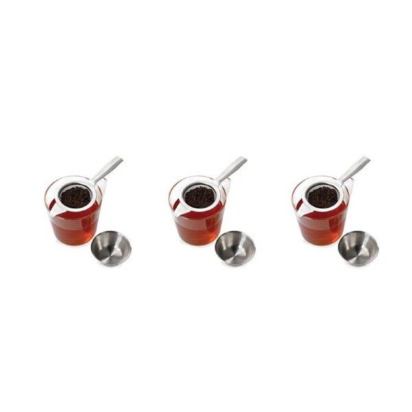 3x La Cafetiere 14cm Stainless Steel Tea Strainer w/Stand Loose Leaf Filter SLVR