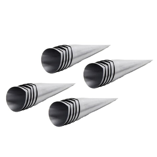 24pc Cuisena Cream Horn Tin Plate Moulds Set Cooking/Baking Accessory Silver