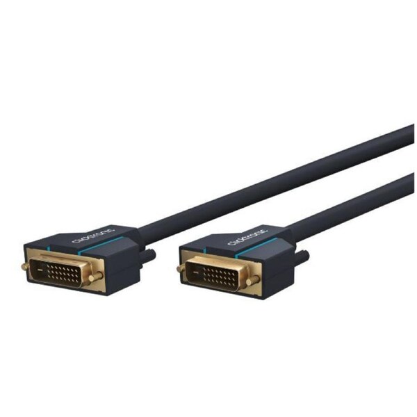 Clicktronic 2m Male DVI-D Cable Connector Cord For Laptop/PC Monitor Adapter BLK