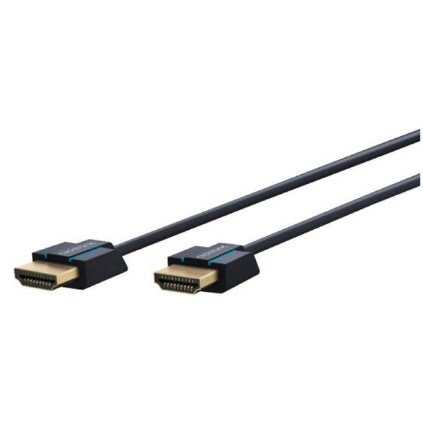 Clicktronic 0.5m Slim Male HDMI 2.0 Cable Connector Full HD 4K For TV/PC Black