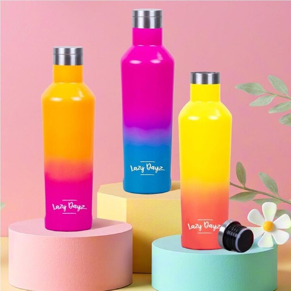 Lazy Dayz Spartan Drink Bottle 480ml - Yellow Peach Ombre