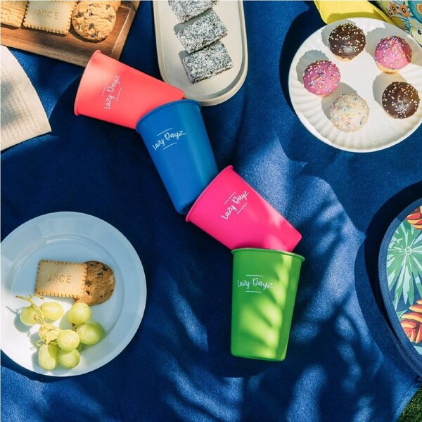 4 Pcs Lazy Dayz Picnic Cup 350ml