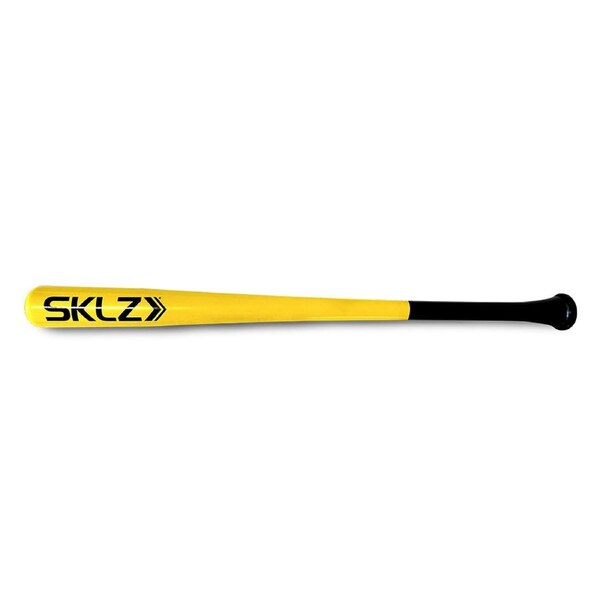 SKLZ 66cm Wood Youth Baseball/Softball Bat Outdoor Play Sports Yellow/Black