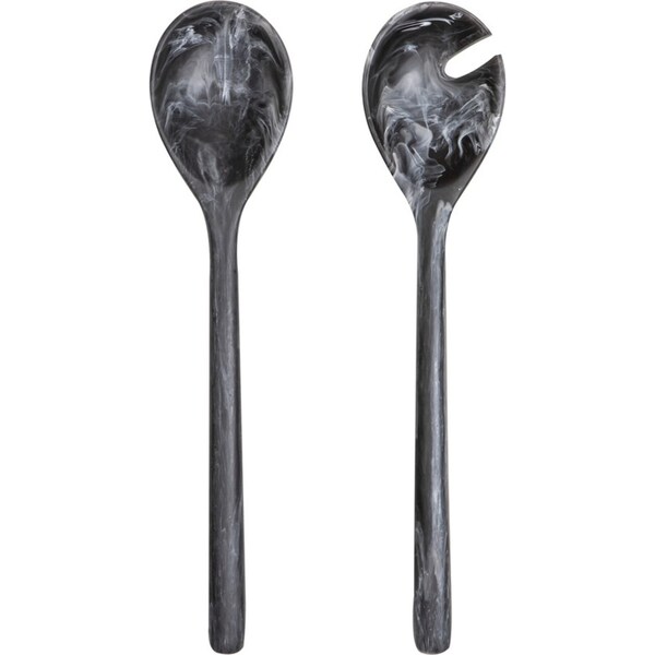 2pc Tempa Marlow 33cm Polyresin Salad Server Spoon/Fork Serving Utensil Storm