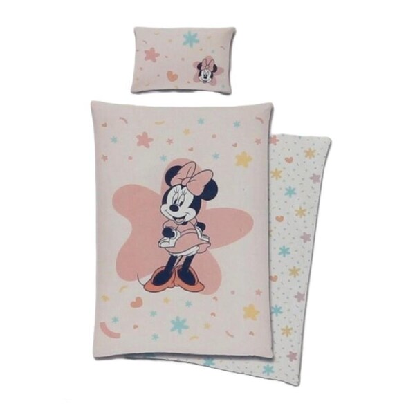Disney Minnie Mouse Stars Cotton Quilt Cover Set Toddler Bed Size