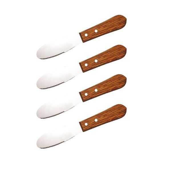 4x Cuisena Stainless Steel/Hardwood Spreader For Butter/Frosting Kitchen Utensil