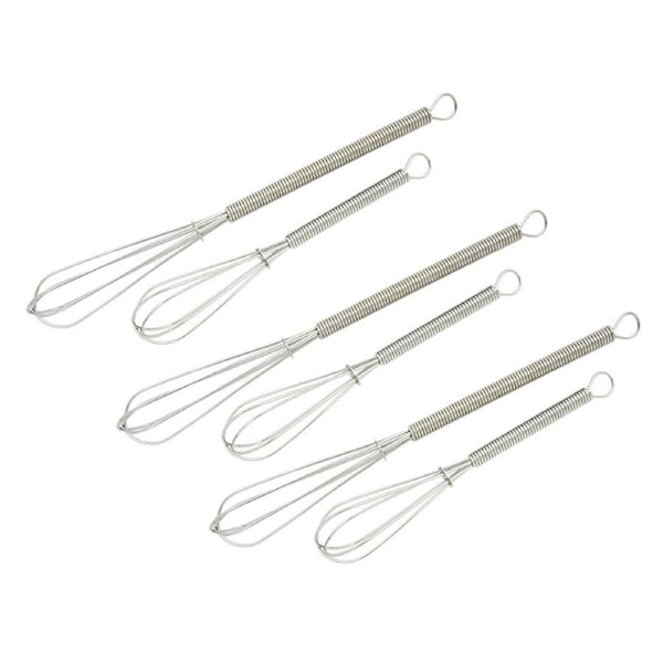 6x 2pc Cuisena Handheld Chrome Mini Whisk Set Beater/Mixer Kitchen Utensil SLVR