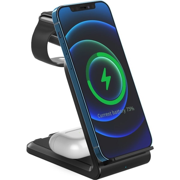 3 In 1 Wireless Charger Fast Charging Station Multifunctional Charging Holder