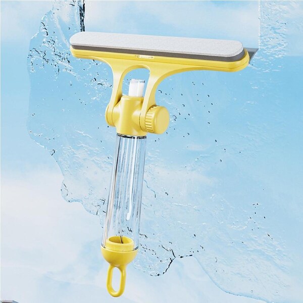 3 In 1 Window Glass Cleaning Brush Bathroom Scraper Double-Sided Sponge Brush