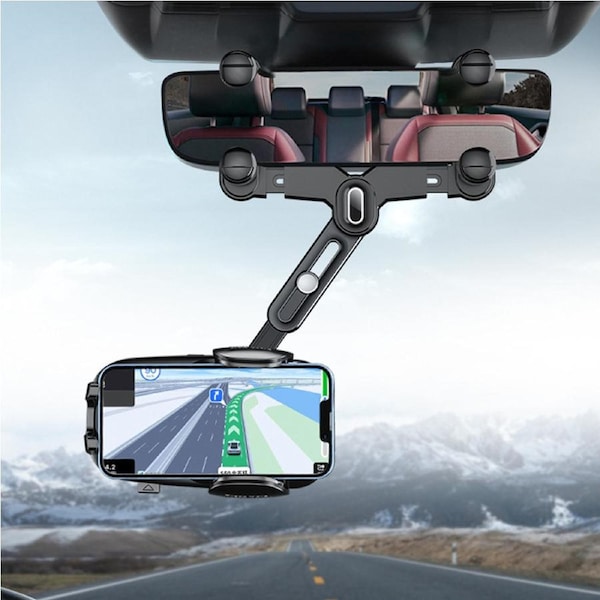 Rearview Mirror Car Phone Holder 360¡ã Rotating Multifunctional Phone Holder