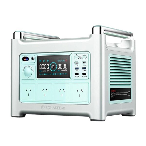 Squared X 1000W 1158Wh Portable Power Station HandE-1000 Green For RV Camping