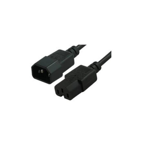 Comsol 1mtr High Temperature Power Cable Iec-c14(M)Iec-c15(F) Cables - IEC-C14C15-01