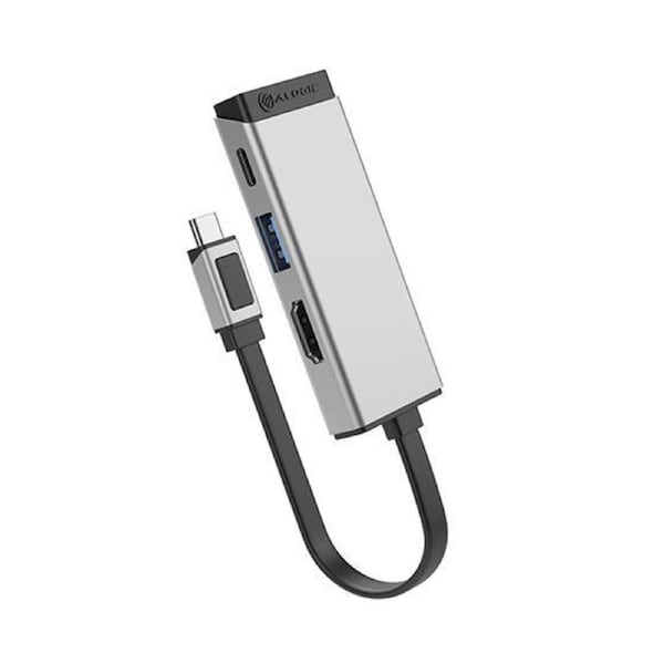 ALOGIC ULCHDACPD-SGR - Magforce TRIO 3-IN-1 Adapter (USB-C to HDMI + USB-A + 100W Power Delivery )