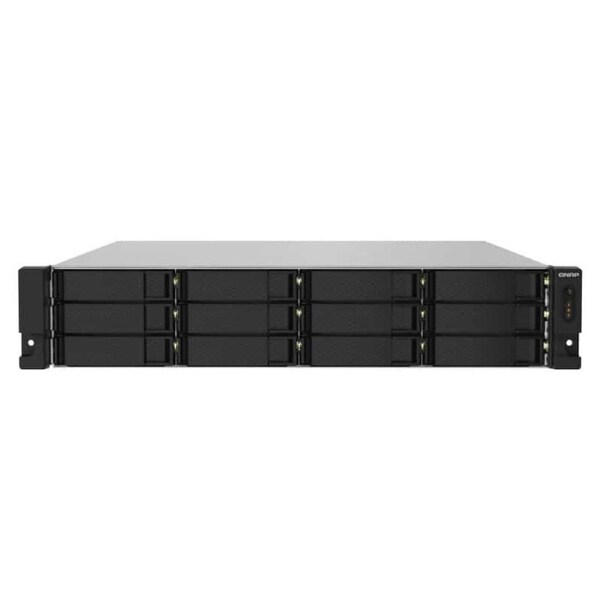 QNAP TS-1232PXU-RP-4G 12-Bay 2U rackmount NAS Cortex-A57 quad-core 1.7GHz CPU, 4GB DDR4 UDIMM RAM (max 16GB), SATA 6Gb/s, redundant PSU,3y wty (no RAIL incl)