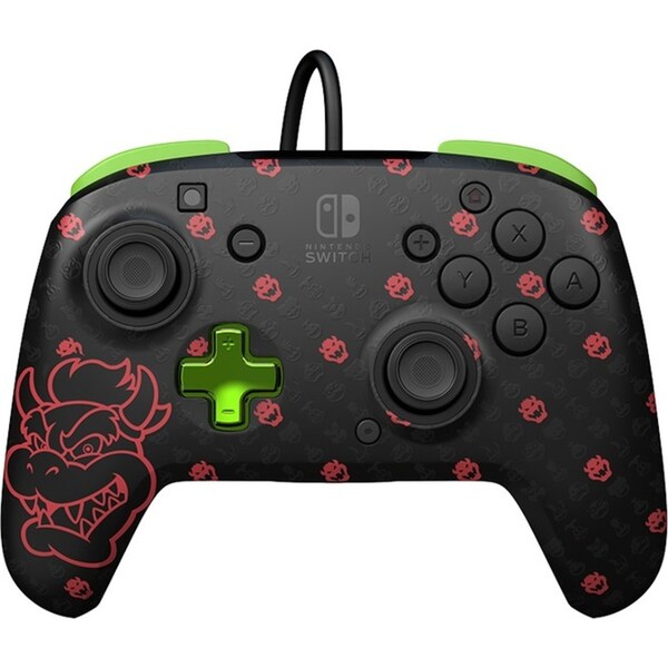 Pdp Gaming REMATCH GLOW Wired Video Game Controller For Nintendo Switch - Bowser