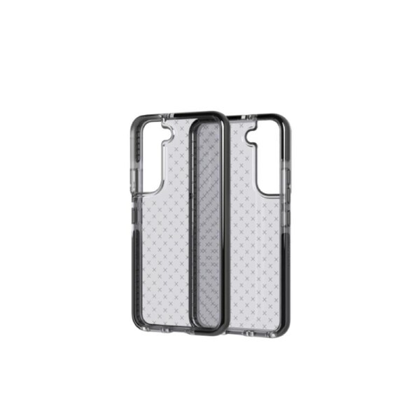 Tech21 EvoCheck Phone Case Cover Protection For Samsung Galaxy S22 Smokey/Black