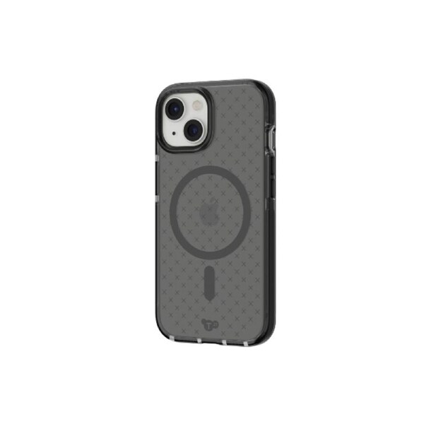 Tech21 EvoClear w/MagSafe Phone Case Protection For Apple iPhone 15 Smokey/Black