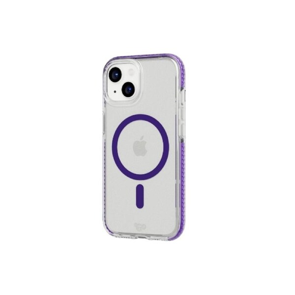 Tech21 EvoCrystal w/ MagSafe Mobile Phone Case For Apple iPhone 15 Amethyst