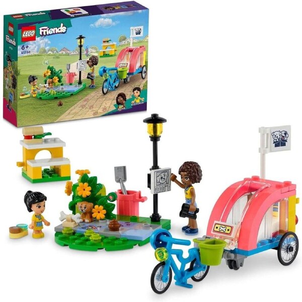 LEGO Friends Dog Rescue Bike 41738 Building Toy Set for Kids Aged 6+; with a Removable Trailer for Role-Play Fun