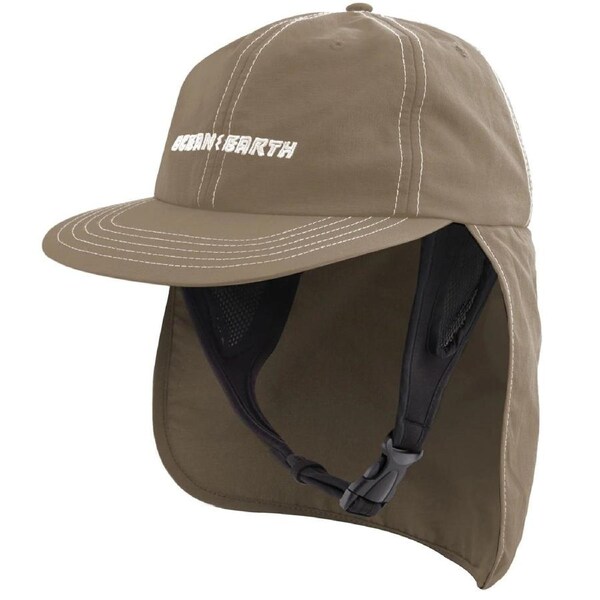 Ocean & Earth G-Land Adjustable 6 Panel Legionnaire Surf Cap - Stone