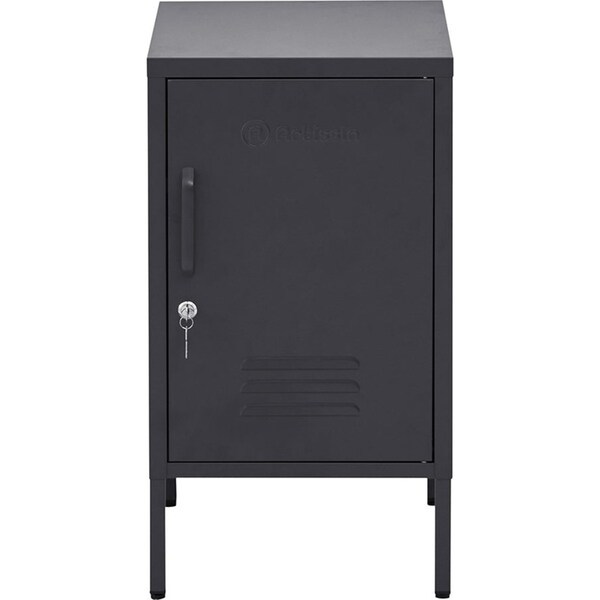 Metal Locker Storage Shelf Filing Cabinet Cupboard Bedside Table Black
