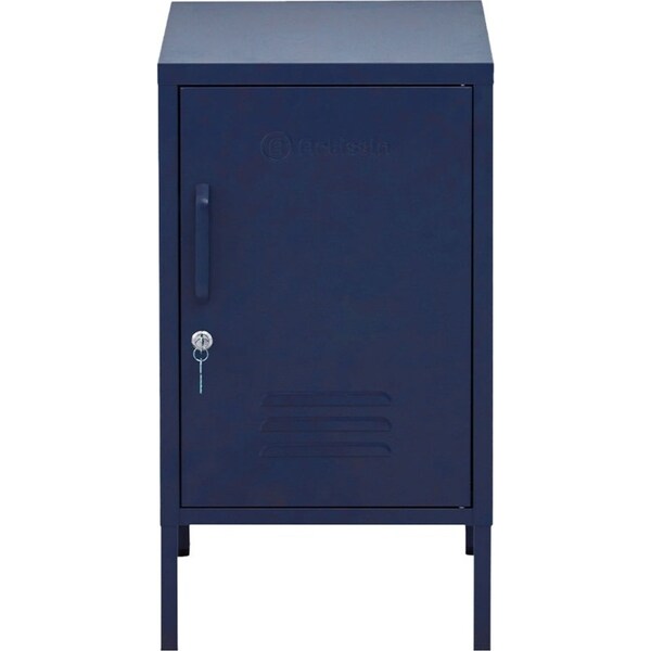 Metal Locker Storage Shelf Filing Cabinet Cupboard Bedside Table Blue