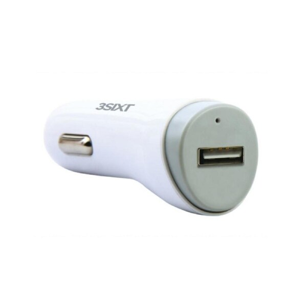 3sixT Car Charger Adapter Plug Mobile Connector 3A USB-A Quick Charge 2.0 White