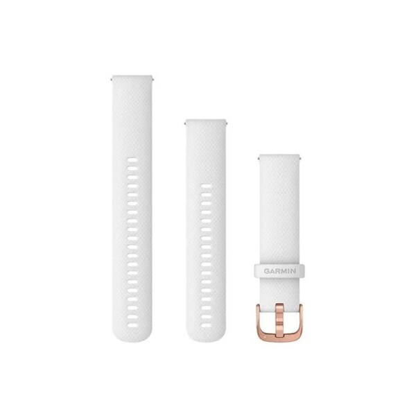 Quick Release Bands 20mm White w/ Rose Gold Hardware 010-12924-10