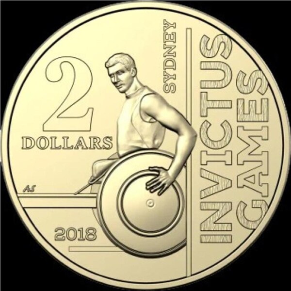 $2 2018 Invictus Games Lightly Circulated AUS Two DOLLAR Coin