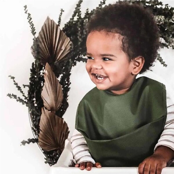 Olive Snuggle Baby Bib Waterproof - Snuggle Hunny