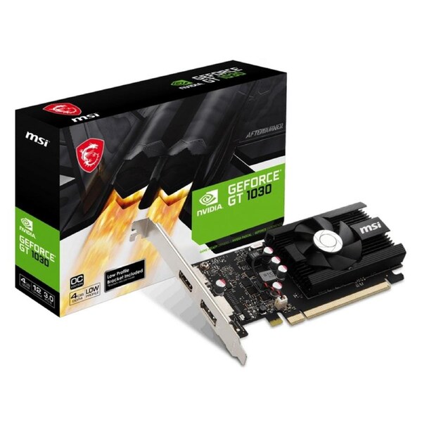 MSI GT 1030 4GD4 LP OC Graphics/Video Card, 4GB DDR4 / 2100 MHz Memory