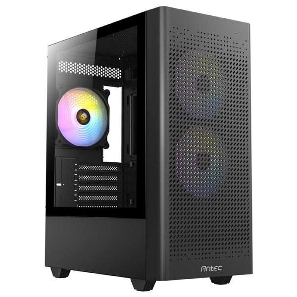 Antec NX500M ARGB Tempered Glass Mid-Tower Gaming Case, 3x RGB Fans Pre-installed