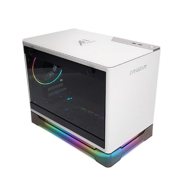 InWin A1 Prime White Tempered Glass Mini-ITX Tower Case with 750W 80+ Gold PSU