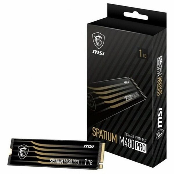 MSI 1TB SPATIUM M480 PRO SSD, PCIe Gen4x4 NVMe M.2 Read 7400MB/s Write 6000MB/s [SPATIUM M480 1TB PRO]
