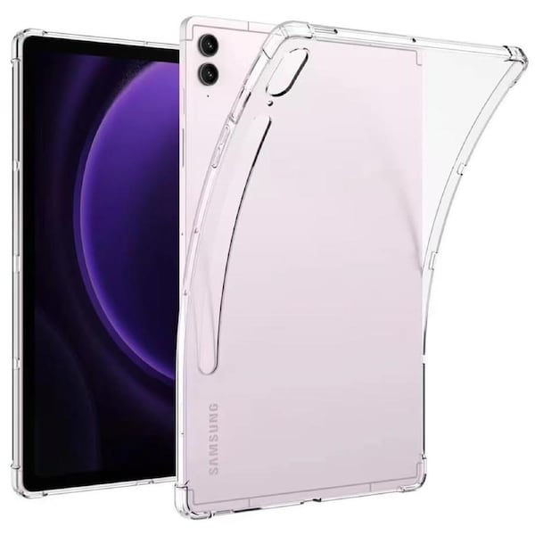 Samsung Galaxy Tab S9 FE+ (12.4") Premium Thin Transparent Clear TPU Gel Case by MEZON (SM-X610, X616) – Anti Scratch, Shock Absorption
