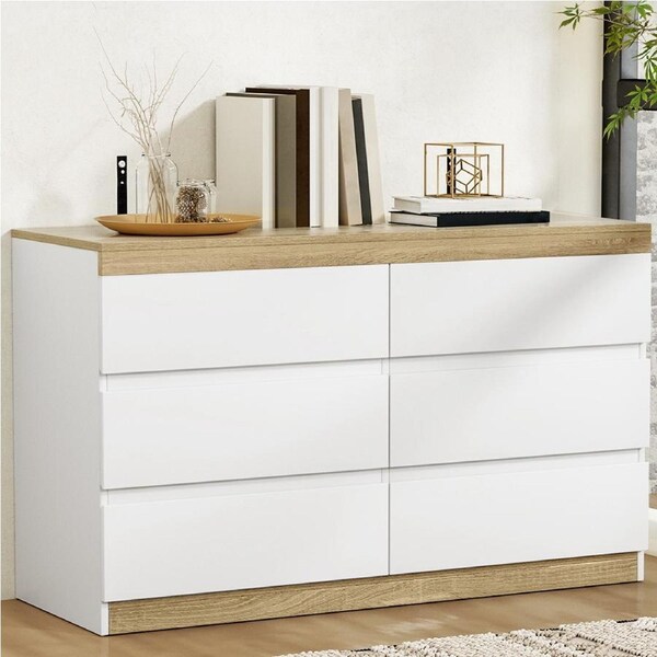6 Chest of Drawers Artiss Tallboy Cabinet - LIOR White