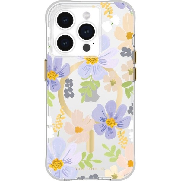 Case-Mate Rifle Paper MagSafe Case For iPhone 15 Pro - Pastel Marguerite