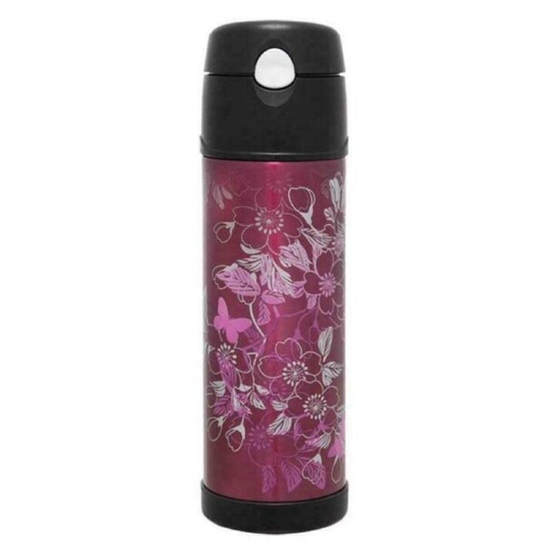 Thermos Vacuum Insulated Hydration Bottle 530ml Floral Magenta