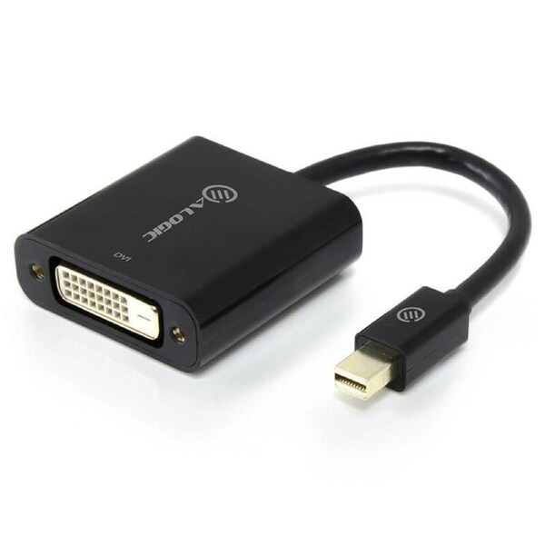 Alogic Elements 20cm Mini Displayport to DVI AdapterMale FemaleBlack Display Port Adapters & Converters - MDP-DVBK-ACO