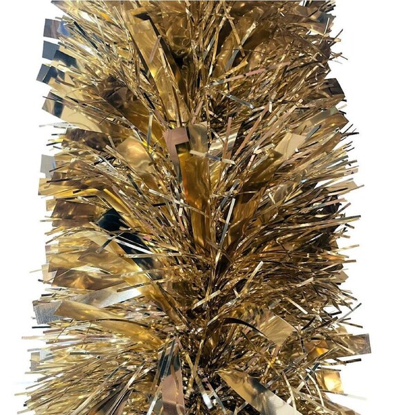 Tinsel 3m Chunky Fine & Mixed Gold 15cm Wide