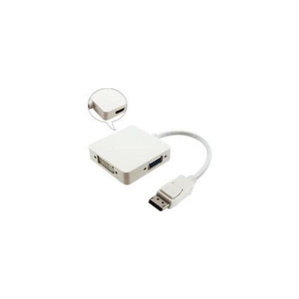 Comsol 20cm Displayport Male to VGA / DVI Hdmi Adapter Display Port Adapters & Converters - DP-VDH-AD