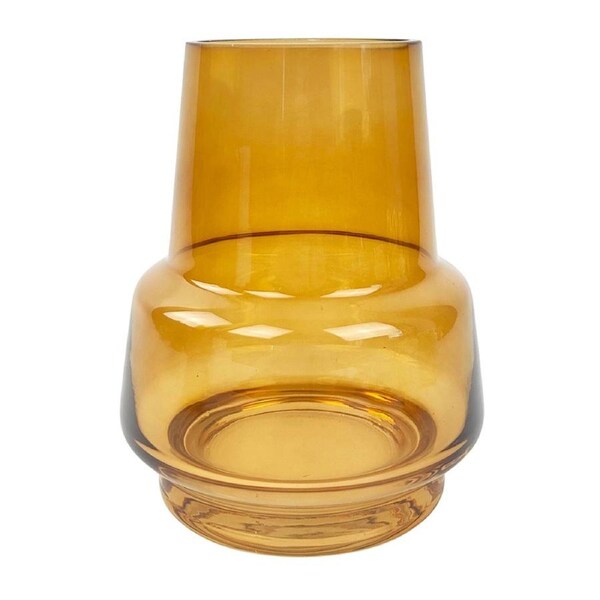Urban Tommy Abstract 19cm Glass Flower Vase Home Decorative Display Medium Rust
