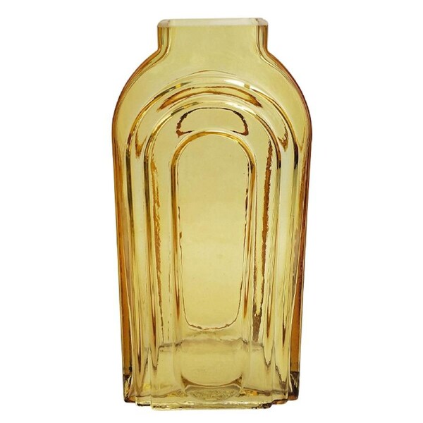 Urban 27cm Tommy Tall Glass Flower Vase Home Decorative Display Large Amber