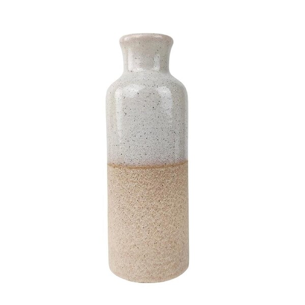 Urban Tammie 19cm Ceramic Flower Vase Medium Home Decorative Display Cream Sand