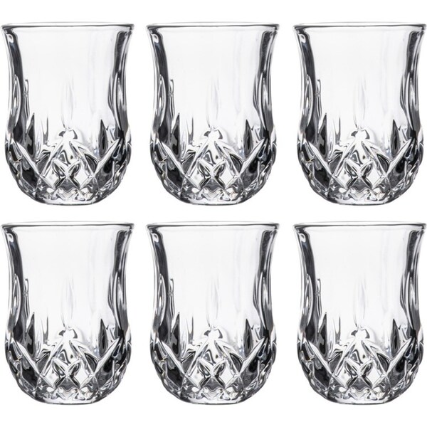 6pc Tempa Jasper 50ml Shot Glass Liquor Bar Party Glassware Drinking Set Clear