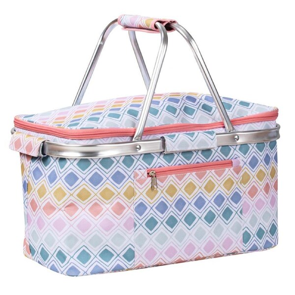 Porta Oceana Beach Vibes Picnic 46cm Basket Camping Outdoor Insulated Storage